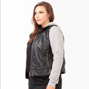 New Look Leather hooded jacket.  CANT MISS DEAL